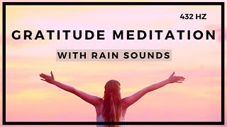 Gratitude Meditation with 8 Hours RAIN SOUNDS for SLEEP [upl. by Eniahpets]