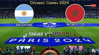 ARGENTINA vs MOROCCO  Olympic Games PARIS 2024  الأرجنتين ضد المغرب  Realistic PES Gameplay [upl. by Vlada378]