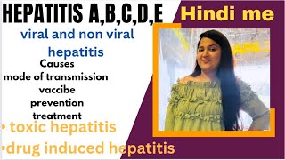 Hepatitis ABCDE  viral and non viral hepatitis for medical students explanation in Hindi [upl. by Genia972]