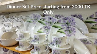 Pyrex Dinner Set Collection  Different Branded Exclusive Dinner Set Price in Bangladesh [upl. by Kartis]