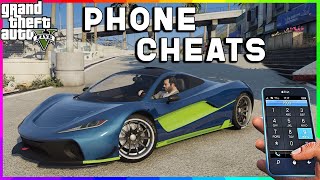 GTA 5  PHONE CHEATS Money Tow Trucks GirlFriend [upl. by Boles]