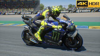 MotoGP 24  Valentino Rossi Returns To Yamaha YZRM1 12 100 Race French GP 4K60 [upl. by Henrik]