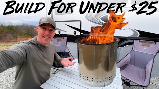 Build a Smokeless Fire Pit For Under 25 DIY Smokeless Fire Pit For RVing [upl. by Kilk31]