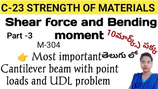 C23 strength of materials ll Shear force and Bending moment unit ll Most important problem ll som [upl. by Airoled554]