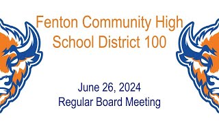 Fenton High School Board of Education Meeting June 26 2024 [upl. by Ifar]