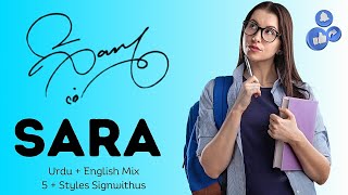 Sara name signature  Sara Name  Sara  Signature  Sara Signature [upl. by Atnek831]