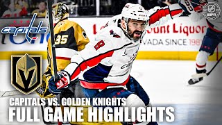 Washington Capitals vs Vegas Golden Knights  Full Game Highlights  ESPN NHL [upl. by Conlin522]