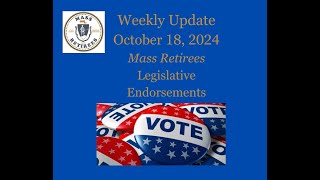 Mass Retirees Legislative Endorsements [upl. by Tarsuss991]