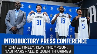 Dallas Mavs Michael Finley Klay Thompson Naji Marshall Quentin Grimes  Introductory Press 7924 [upl. by Tuck311]