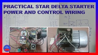 Star Delta Starter Power and Control Wiring electricalengineering [upl. by Ariaj389]