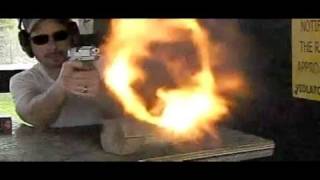 Coonan 357 Magnum 1911 slow motion shooting towards camera 600fps [upl. by Kameko918]