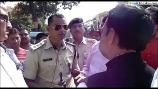 BJP Leader Fighting with DSP over Helmet [upl. by Weiler]