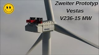 Nissum Bredning wind farm second prototype of the Vestas V23615 MW wind turbine 1820092024 [upl. by Esenwahs]