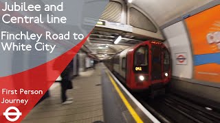 London Underground First Person Journey  Finchley Road to White City via Bond Street [upl. by Tongue434]