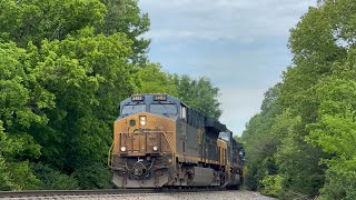 CSX ET44AH 3452 w Nice K5H Leads Manifest M54209 on 51123 [upl. by Cherye]