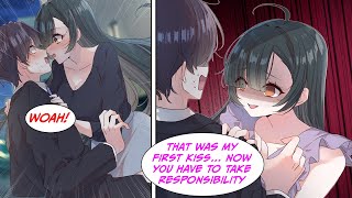 Manga Dub Im in love with the receptionist One day I save her from falling and kiss her [upl. by Otrebmuh68]