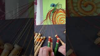 Bobbin Lace Pumpkin Pattern for Autumn Home Decor 🎃 🍂 autumn bobbinlace fiberart asmr [upl. by Lodhia]