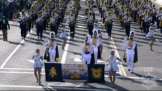 North Carolina AampT marching band makes appearance in the 2024 Rose Parade [upl. by Tlaw160]