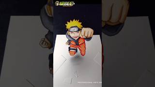 💥😱 ameer shocked subscribers rocked ❤️ Naruto 3d drawing ameerartist trending shorts [upl. by Odlanier]