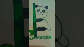 Panda drawing with letter B [upl. by Airlie]