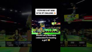 Would Larry Bird have celebrated for beating a girl like Steph Curry nba larrybird stephcurry [upl. by Eilyak]