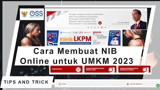 Cara Membuat NIB Online untuk UMKM 2023 tanpa NPWP [upl. by Ystap332]