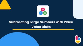 Subtracting Large Numbers with Place Value Disks  Brainingcamp [upl. by Norene438]