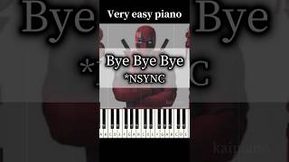 【easy】Bye Bye Bye NSYNC piano ピアノ piano easy 簡単 music shorts byebyebye nsync deadpool [upl. by Alakcim566]