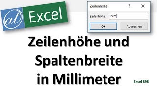 Zeilenhöhe und Spaltenbreite millimetergenau justieren  ExcelTrick [upl. by Kerwin]