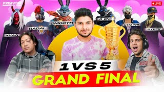 GRAND FINAL 🏆 1 vs 5 HARDEST CHAMPIONSHIP 🏆👿 FT SMOOTH TUFAN NHAN nonstopgaming  free fire live [upl. by Lorin]