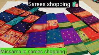 Missamma lo sarees shopping 🛍️Aaradhya Silks shoppingSarees shoppingshopping vlog [upl. by Germain]