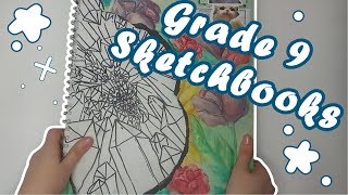 HOW I GOT A GRADE 9 IN GCSE ART  Sketchbooks tour [upl. by Lasala]