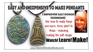 How To Make Salt Dough Pendants  Recipe and Ideas  Part 2 [upl. by Lajet]