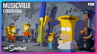 The Simpsons  quotMusicVillequot Couch Gag [upl. by Einitsed784]