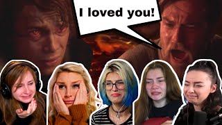 Reactors React To Obi Wan vs Anakin  Star Wars Episode III  First Time Watching  Reactions [upl. by Onairot]