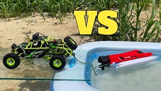 Wltoys 12427 vs Wltoys WL915A  RC Car vs RC Boat  Remote Control Car [upl. by Htebazle417]