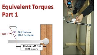 Find Equivalent Force Needed to Pull Torque Wrench At Angle Verse No Angle [upl. by Noxin20]