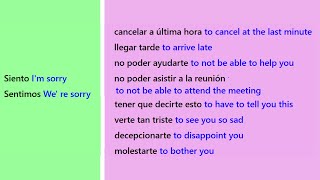 Learn Spanish  quotIm sorry Im late etcquot Easy Way to Get Fluent Faster [upl. by Naot47]