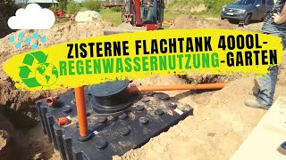 Zisterne Flachtank 4000l  Regenwassernutzung Garten  Projekt Town und Country Haus 💦♻🌿😍 [upl. by Avihs122]