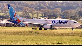 737 MAX FlyDubai  Emirates Low Cost Airline take off from Krakow to Dubai KRK  DXB [upl. by Weiler]