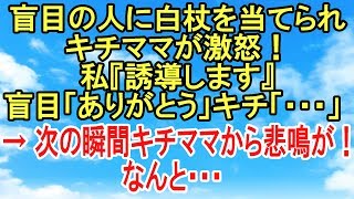 スカッとする話【非常識 仕返し】目が不自由な人に白杖を当てられキチママが激怒！ 私『誘導します』キチ「・・・」→ 次の瞬間キチママから悲鳴が！なんと・・・【スカッとオーバーフロー】 [upl. by Essirehc]