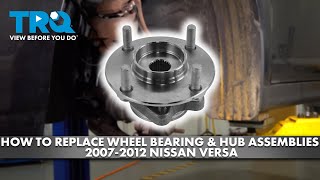 How to Replace Front Wheel Bearing amp Hub Assemblies 20072012 Nissan Versa [upl. by Aracahs]