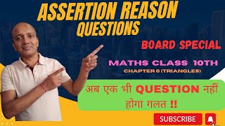 assertion reason questions class10 maths chapter 6 triangles [upl. by Aldredge960]