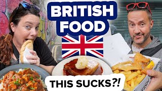 Everyone told us British Food Sucks 👎 Canadians Feast in London 🤤 [upl. by Marjy]