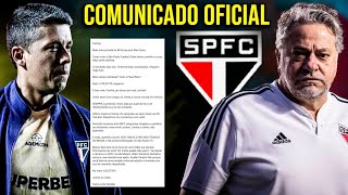 FIM DA LINHA PARA CARPINI NO SÃO PAULO COMUNICADO OFICIAL NO SPFC [upl. by Ongun848]