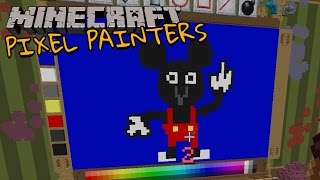 Minecraft  FIGGEHN BLÖDER  Pixel Painters Minigame på Svenska [upl. by Anerbes934]