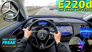 2024 Mercedes Benz E 220 d Sedan 19723 PS TOP SPEED AUTOBAHN DRIVE POV [upl. by Heffron]