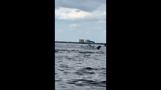 Authorities stop runaway boat after driver ejected during crash near Sanibel Causeway [upl. by Larena]