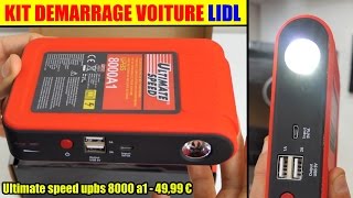 kit demarrage voiture lidl ultimate speed upbs 8000 jump starter booster selbststarthilfe mit power [upl. by Eyram]