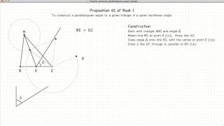 Euclids Elements Book 1  Proposition 42 [upl. by Rycca432]